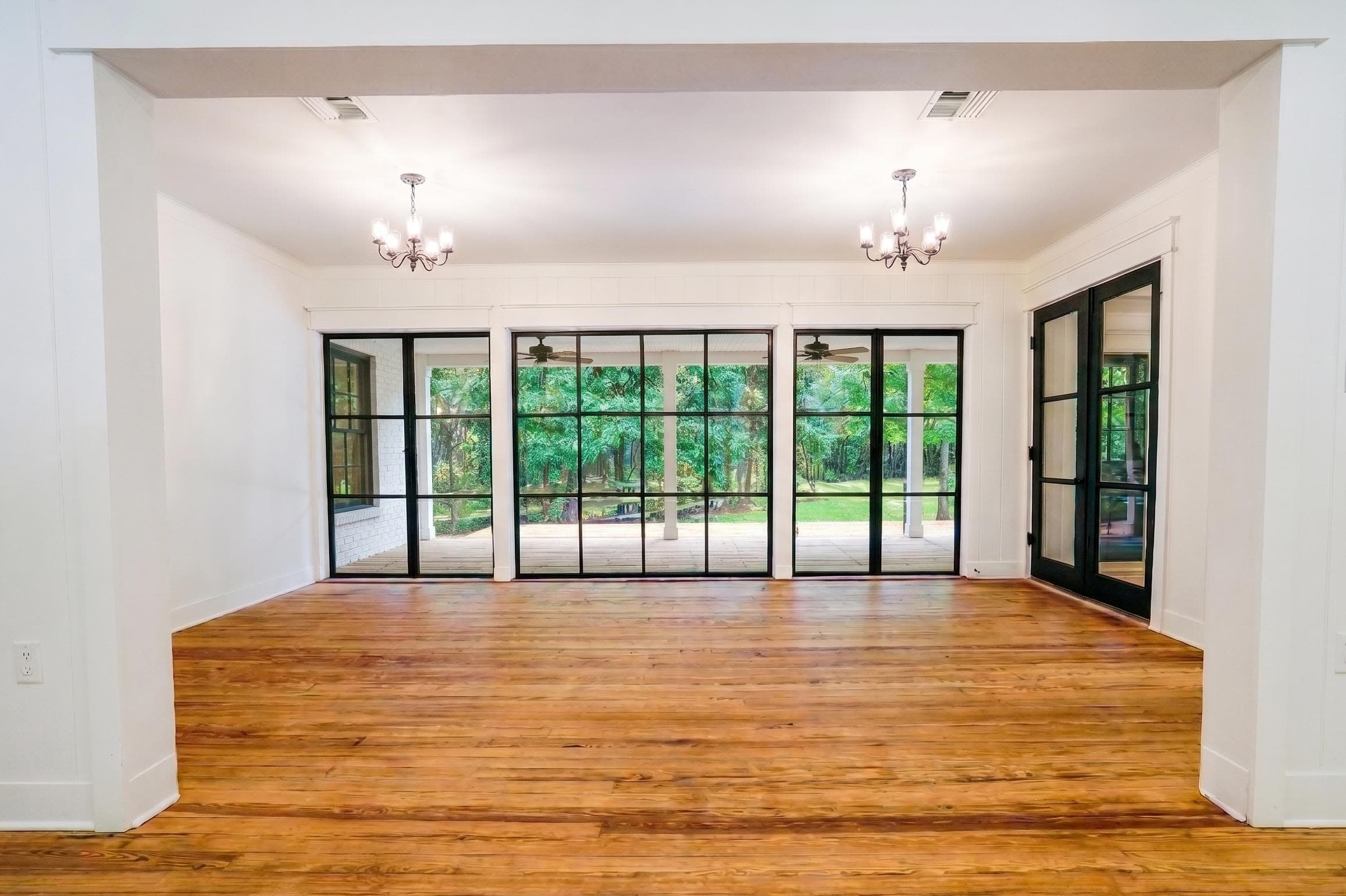 Black french doors