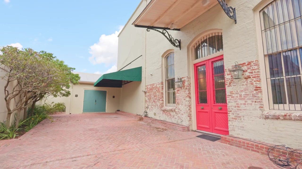Red door exterior